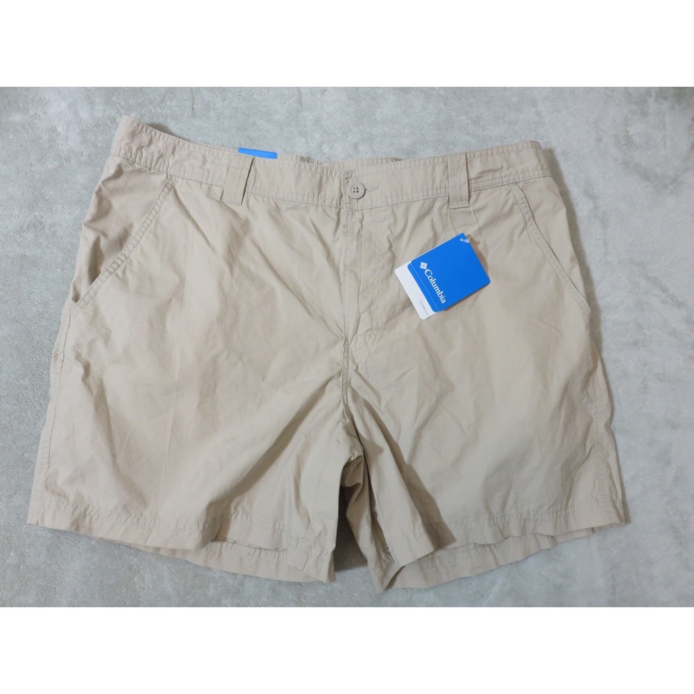 Columbia Mens Birch Forest Shorts Tan Khaki Cotton Casual XM4805-160 Size 30W 6L